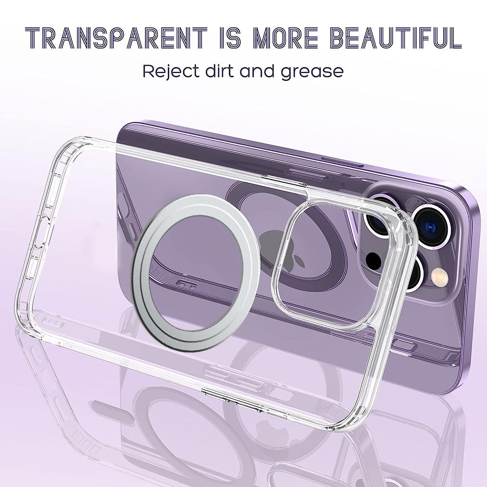 For iPhone 15 Pro Magnetic Clear Case TPU PC Shockproof Protective Phone Case Compatible with MagSafe For iPhone 15 Pro Magnetic Clear Case TPU PC Shockproof Protective Phone Case Compatible with MagSafe